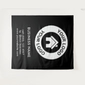 Kundenspezifische Firmenlogos und Farbband Wandteppich (Vorderseite (Horizontal))