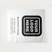 Kundenspezifische Firmenlogos und Farbband Wandteppich (Vorderseite (Horizontal))