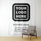 Kundenspezifische Firmenlogos und Farbband Wandteppich (Beispiel)