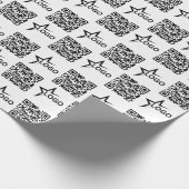 Kundenspezifische Firmenlogos und QR-Code Geschenkpapier (Ecke)
