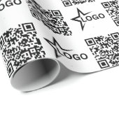 Kundenspezifische Firmenlogos und QR-Code Geschenkpapier (Rolleneckpunkt)