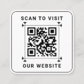 Kundenspezifische Firmenlogos und QR-Code | Modern Quadratische Visitenkarte (Rückseite)