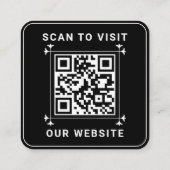 Kundenspezifische Firmenlogos und QR-Code | Modern Quadratische Visitenkarte (Rückseite)