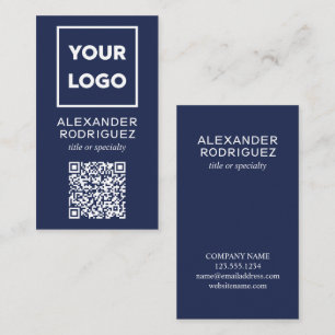 Kundenspezifische Firmenlogos und QR-Code Moderne  Visitenkarte