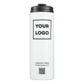 Kundenspezifische Firmenlogos und QR-Code Thermosbecher (Vorderseite)