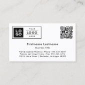 Kundenspezifische Firmenlogos und QR-Code Visitenkarte (Vorderseite)