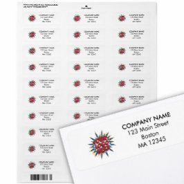 Kundenspezifische Firmenlogos und Rücksendeadresse