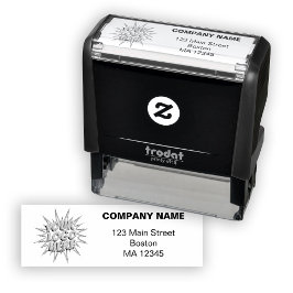 Kundenspezifische Firmenlogos und Rücksendeadresse Permastempel