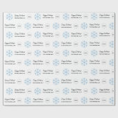 Kundenspezifische Firmenlogos und Snowflake Holida Geschenkpapier (Flach)