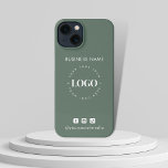 Kundenspezifische Firmenlogos und soziale Medien M iPhone 13 Hülle<br><div class="desc">Mit diesem eleganten iPhone-Gehäuse mit individuellem Logo und Text fördern Sie Ihr Geschäft. Fügen Sie einfach Ihr Logo hinzu,  indem Sie auf "Personalisieren" klicken.</div>