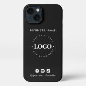 Kundenspezifische Firmenlogos und soziale Medien M iPhone Hülle (Rückseite)