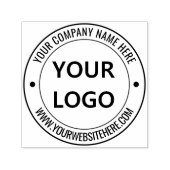 Kundenspezifische Firmenlogos und Text-Round-Brief Permastempel (Design)