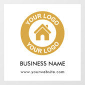 Kundenspezifische Firmenlogos und Texte Fensteraufkleber (Blatt)