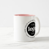Kundenspezifische Firmenlogos und Textmarken Zweifarbige Tasse (VorderseiteRechts)