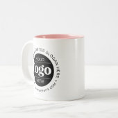 Kundenspezifische Firmenlogos und Textmarken Zweifarbige Tasse (Vorderseite Links)