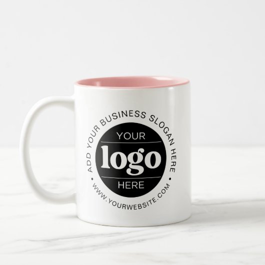 Kundenspezifische Firmenlogos und Textmarken Zweifarbige Tasse (Links)
