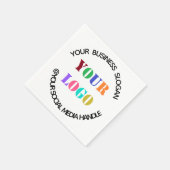 Kundenspezifische Firmenlogos und Textwerbung - Na Serviette (Ecke)