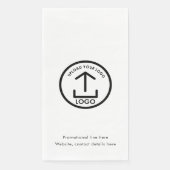 Kundenspezifische Firmenlogos und Textwerbung Serviette (Vorderseite)