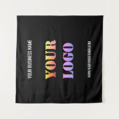 Kundenspezifische Firmenlogos und Werbebänder Wandteppich (Vorderseite)