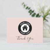 Kundenspezifische Firmenlogos und Werbebotschaften Dankeskarte (Stehend Vorderseite)