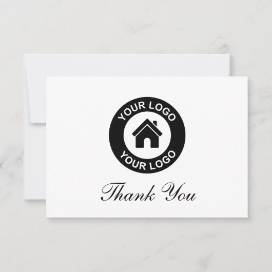 Kundenspezifische Firmenlogos und Werbebotschaften Dankeskarte (Vorderseite)
