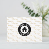 Kundenspezifische Firmenlogos und Werbebotschaften Dankeskarte (Stehend Vorderseite)