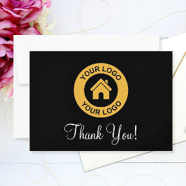 Kundenspezifische Firmenlogos und Werbebotschaften Dankeskarte
