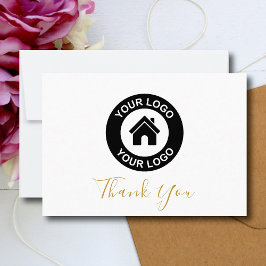 Kundenspezifische Firmenlogos und Werbebotschaften Dankeskarte