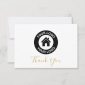 Kundenspezifische Firmenlogos und Werbebotschaften Dankeskarte (Vorderseite)