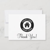 Kundenspezifische Firmenlogos und Werbebotschaften Dankeskarte (Vorderseite)