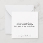 Kundenspezifische Firmenlogos und Werbebotschaften Mitteilungskarte (Rückseite)