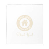 Kundenspezifische Firmenlogos und Werbebotschaften Notizblock (Vorderseite)