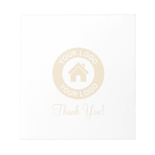 Kundenspezifische Firmenlogos und Werbebotschaften Notizblock (Vorderseite)