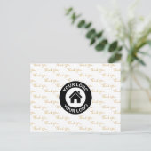 Kundenspezifische Firmenlogos und Werbebotschaften Postkarte (Stehend Vorderseite)