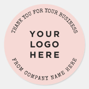 Kundenspezifische Firmenlogos Vielen Dank für Ihr  Runder Aufkleber