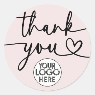 Kundenspezifische Firmenlogos Vielen Dank für Ihr  Runder Aufkleber