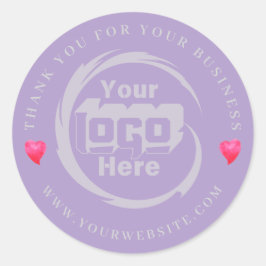 Kundenspezifische Firmenlogos Vielen Dank für Ihr  Runder Aufkleber