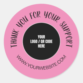 Kundenspezifische Firmenlogos Vielen Dank für Ihre Runder Aufkleber