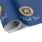 Kundenspezifische Firmenlogos Vielen Dank Geschenkpapier (Rolleneckpunkt)