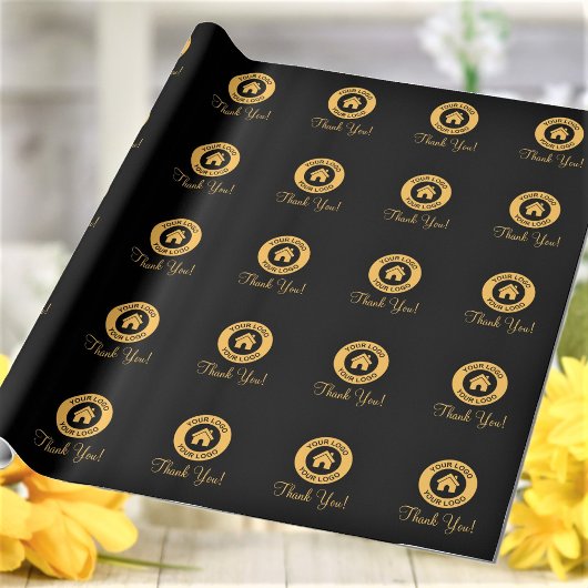 Kundenspezifische Firmenlogos Vielen Dank Geschenkpapier