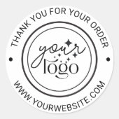 Kundenspezifische Firmenlogos Vielen Dank Runder Aufkleber (Vorderseite)