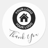 Kundenspezifische Firmenlogos Vielen Dank Runder Aufkleber (Vorderseite)