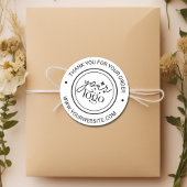 Kundenspezifische Firmenlogos Vielen Dank Runder Aufkleber