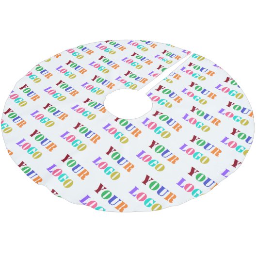 Kundenspezifische Firmenlogos Weihnachtsbaum-Rock Polyester Weihnachtsbaumdecke (Schrägansicht)