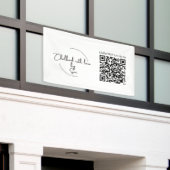 Kundenspezifische Firmennamen und QR-Code Banner (Äußeres Gebäude)