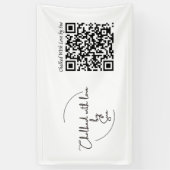 Kundenspezifische Firmennamen und QR-Code Banner (Vertikal)
