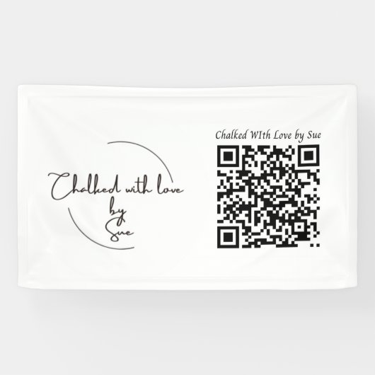Kundenspezifische Firmennamen und QR-Code Banner (Horizontal)