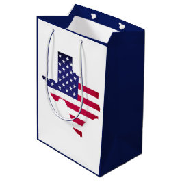 Kundenspezifische Flagge Farbtexas USA Amerika Mittlere Geschenktüte