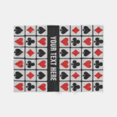 Kundenspezifische Fleecedecke des Kartenspielers (Vorderseite (Horizontal))