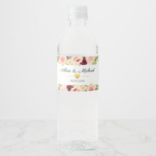 Kundenspezifische Florale Wasserflaschenetikett